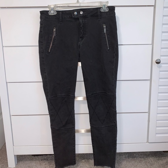 Anthropologie JA x DL1961 instasculpt black moto jeans - Picture 2 of 12